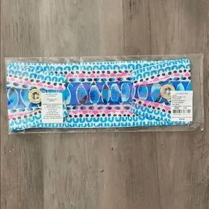 NEW NIB Lilly Pulitzer Chilly Lilly Button Up Headband High Tide Navy Sugar Mamb Lilly Pulitzer Button up Headband High Tide Navy for sale  main image 4